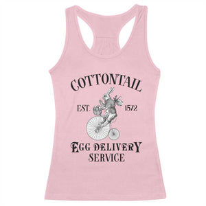Funny Easter Day Cottontail Egg Delivery Service Racerback Tank Top Bunny Rabbit TS11 Light Pink Print Your Wear
