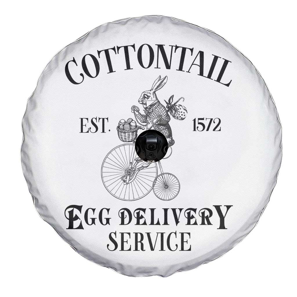 Funny Easter Day Cottontail Egg Delivery Service Spare Tire Cover Bunny Rabbit TS11 Print Your Wear
