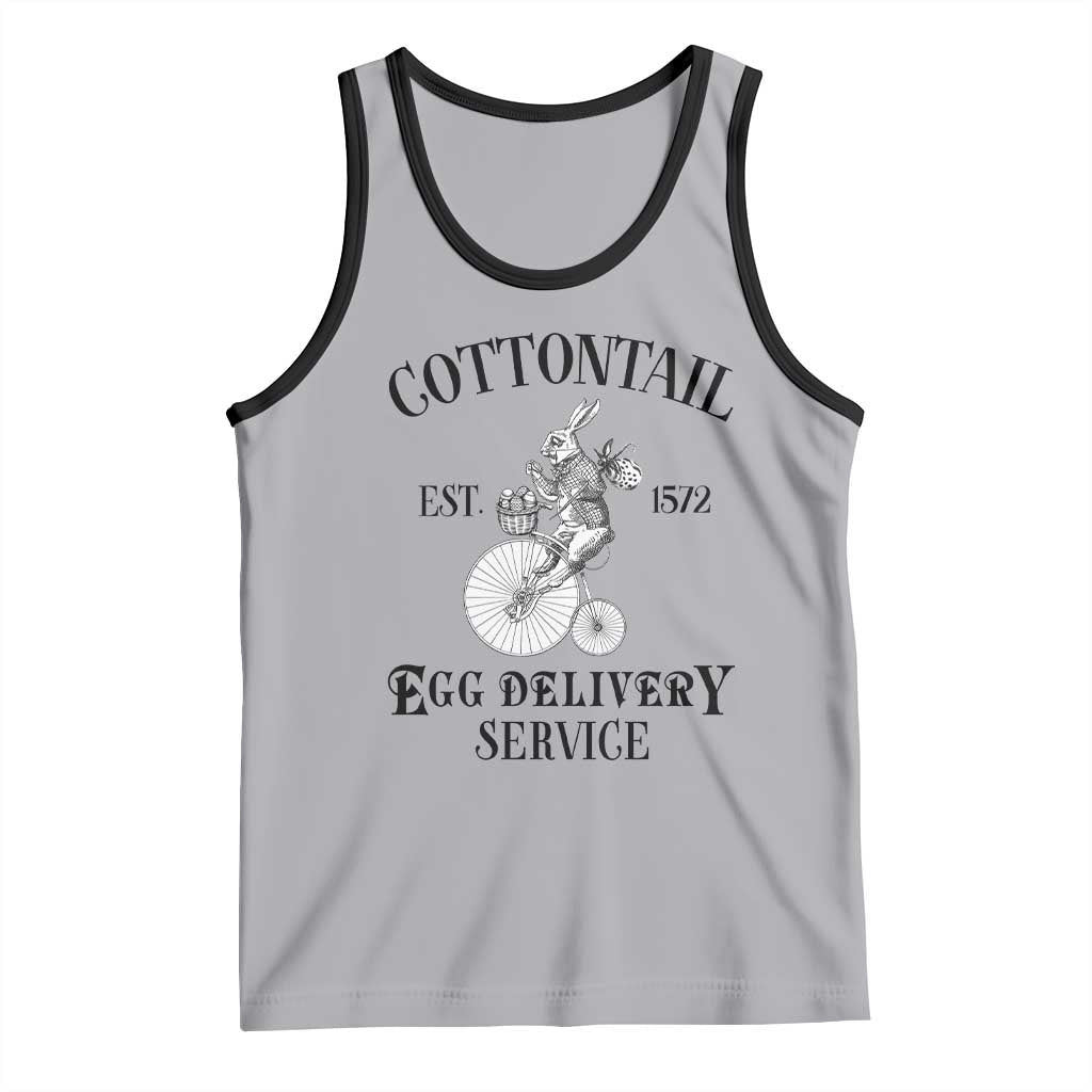 Funny Easter Day Cottontail Egg Delivery Service Tank Top Bunny Rabbit TS11 Athletic Heather Black Print Your Wear
