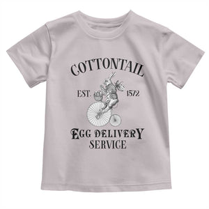 Funny Easter Day Cottontail Egg Delivery Service Toddler T Shirt Bunny Rabbit TS11 Ice Gray Print Your Wear