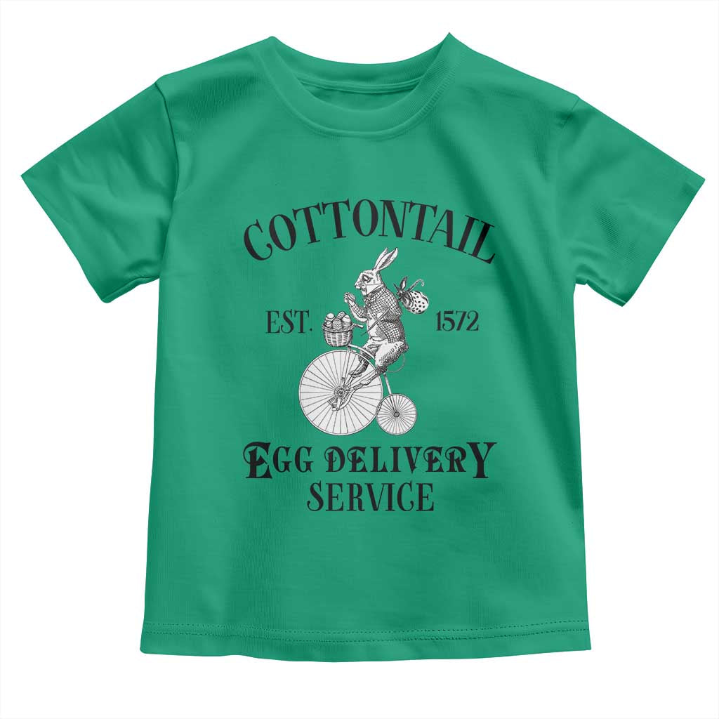 Funny Easter Day Cottontail Egg Delivery Service Toddler T Shirt Bunny Rabbit TS11 Irish Green Print Your Wear