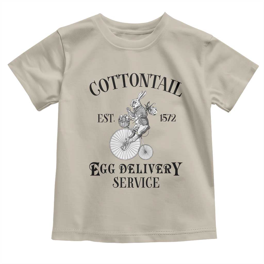 Funny Easter Day Cottontail Egg Delivery Service Toddler T Shirt Bunny Rabbit TS11 Sand Print Your Wear