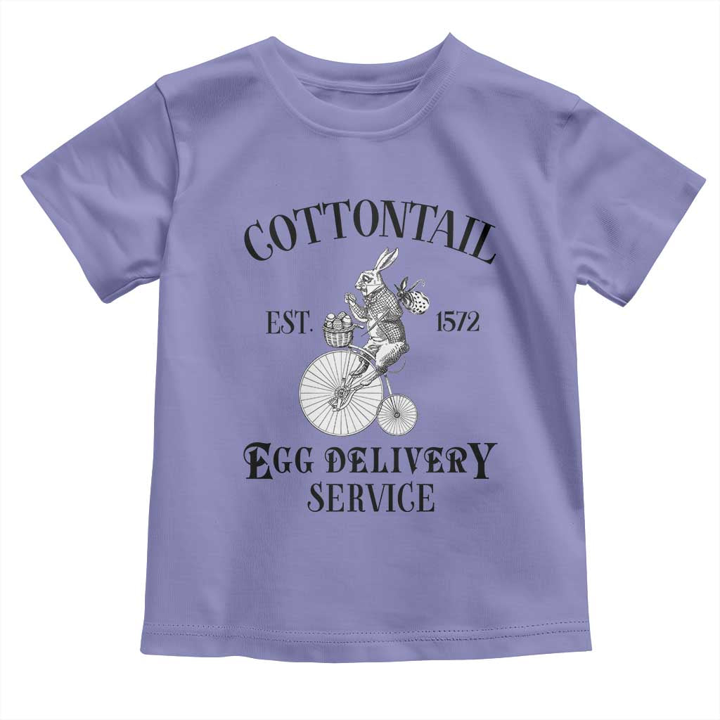 Funny Easter Day Cottontail Egg Delivery Service Toddler T Shirt Bunny Rabbit TS11 Violet Print Your Wear