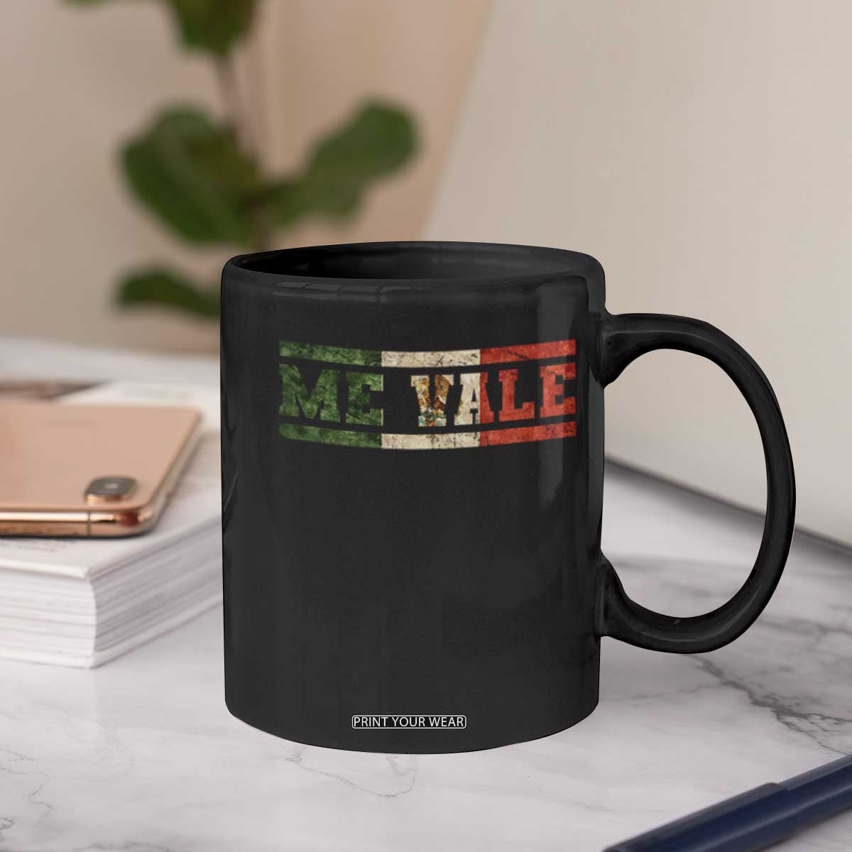Me Vale Mexican Flag Latino Spanish Slang Coffee Mug TS11 Print Your Wear