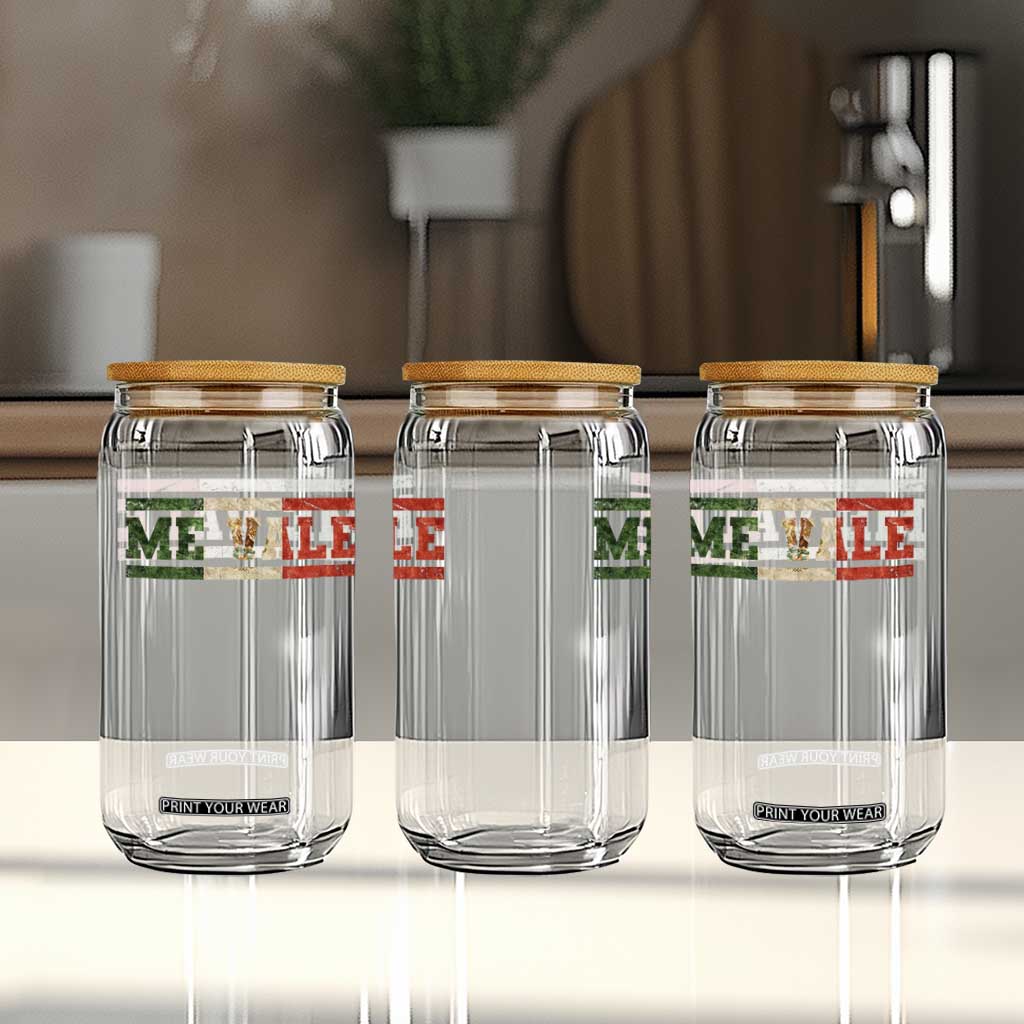 Me Vale Mexican Flag Latino Spanish Slang Glass Can TS11 Print Your Wear