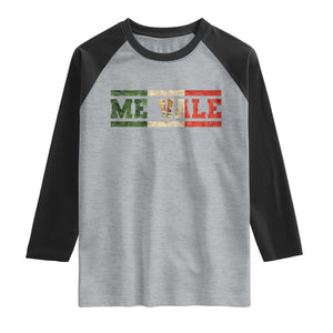 Me Vale Mexican Flag Latino Spanish Slang Raglan Shirt TS11 Heather Gray Black Print Your Wear