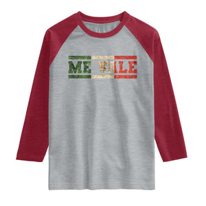 Me Vale Mexican Flag Latino Spanish Slang Raglan Shirt TS11 Heather Gray Heather Red Print Your Wear