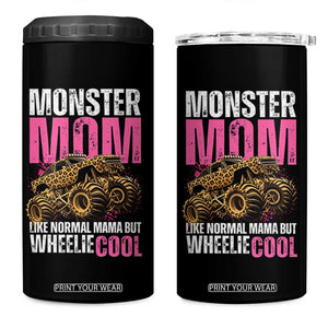 Monster Mom Like Normal Mama But Wheelie Cool 4 in 1 Can Cooler Tumbler Monster Truck Mama TS11 One Size: 16 oz Black Print Your Wear