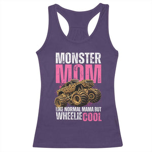 Monster Mom Like Normal Mama But Wheelie Cool Racerback Tank Top Monster Truck Mama TS11 Purple Print Your Wear
