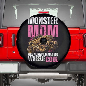 Monster Mom Like Normal Mama But Wheelie Cool Spare Tire Cover Monster Truck Mama TS11 Black Print Your Wear