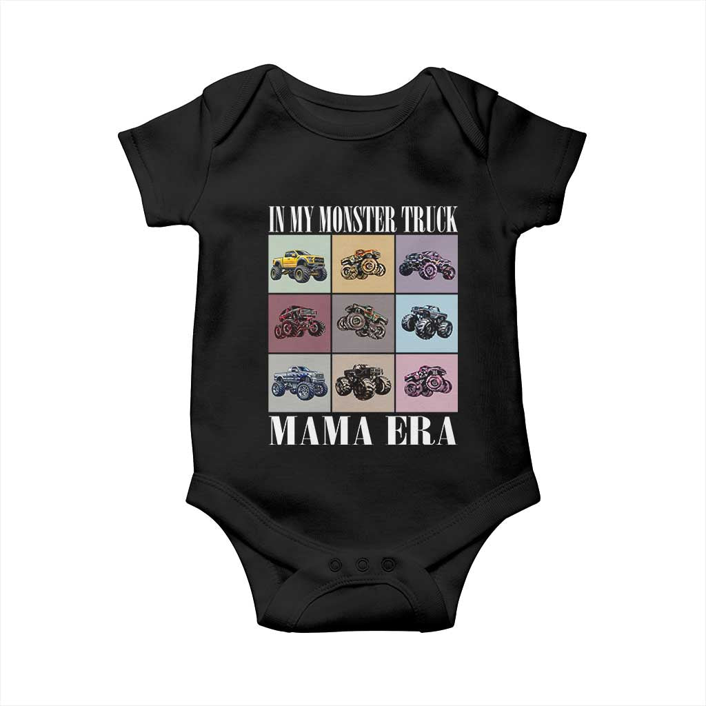 In My Monster Truck Mama Era Baby Onesie TS11 Black Print Your Wear
