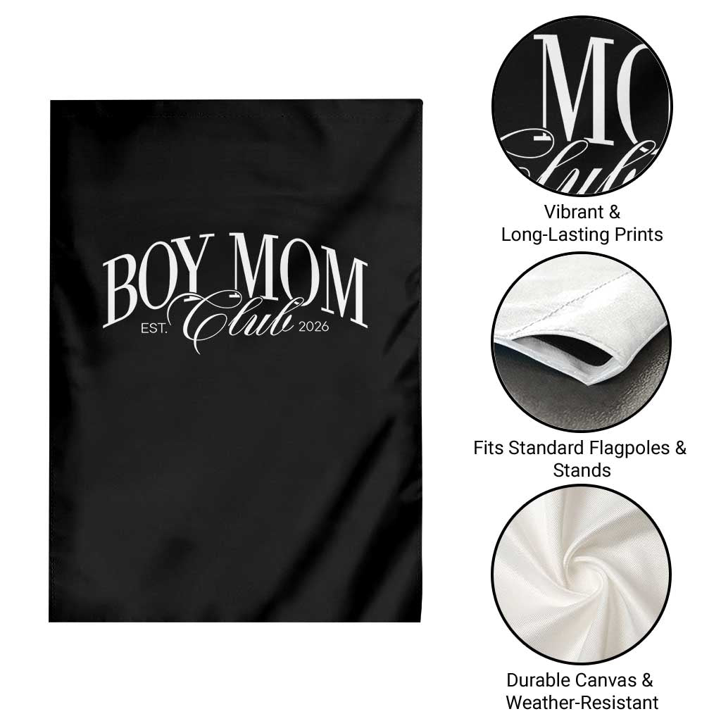 Boy Mom Club 2026 Garden Flag Funny Mother's Day Gift TS11 Print Your Wear