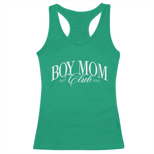 Boy Mom Club 2026 Racerback Tank Top Funny Mother's Day Gift TS11 Irish Green Print Your Wear