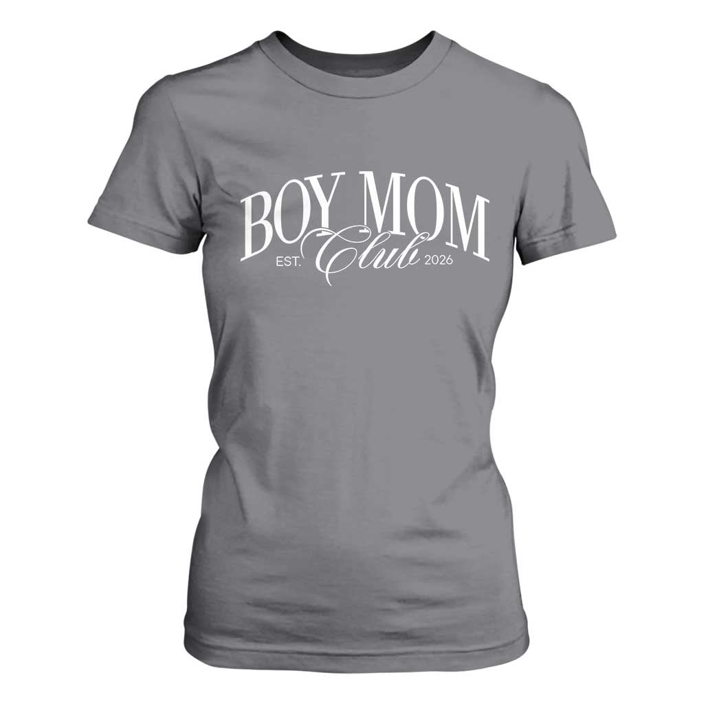 Boy Mom Club 2026 T Shirt For Women Funny Mother's Day Gift TS11 Charcoal Print Your Wear