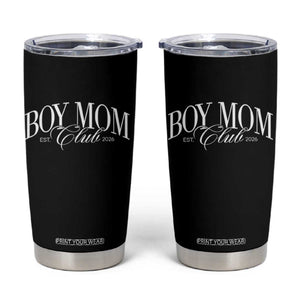 Boy Mom Club 2026 Tumbler Cup Funny Mother's Day Gift TS11 Black Print Your Wear