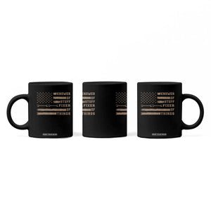 Knower Of Stuff Fixer Of Things Coffee Mug Funny Handyman Dad Husband Vintage American Flag TS11 Print Your Wear