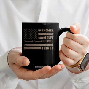 Knower Of Stuff Fixer Of Things Coffee Mug Funny Handyman Dad Husband Vintage American Flag TS11 Print Your Wear