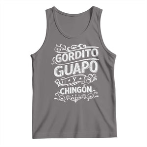Gordito Guapo y Chingon Tank Top Funny Mexican Spanish Saying TS11 Deep Heather Print Your Wear