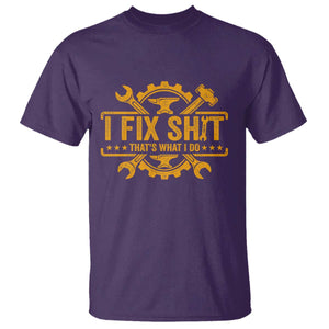 I Fix Shit Thats What I Do T Shirt Funny Work Fathers Day TS11 Purple Print Your Wear