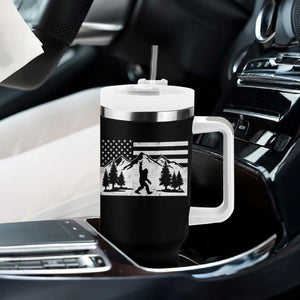 Patriotic Bigfoot American Flag in Forest Tumbler With Handle TS11 Print Your Wear