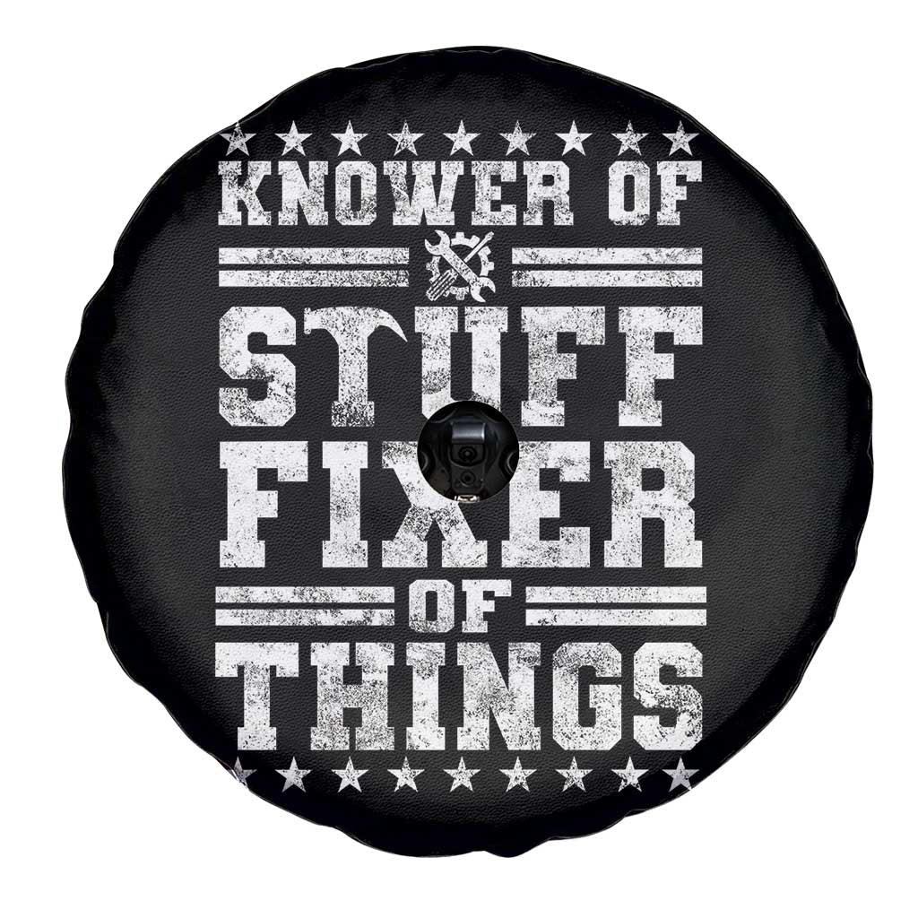 Knower Of Stuff Fixer Of Things Spare Tire Cover Funny Handyman Mechanic Dad TS11 Print Your Wear