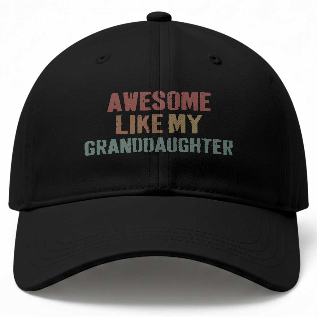 Awesome Like My Granddaughter Baseball Cap Funny Proud Grandparents TS11 Print Your Wear