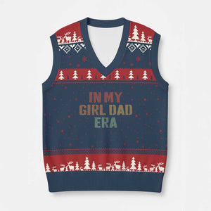 In My Girl Dad Era V-Neck Knit Sweater Vest Retro Fathers Day Gifts TS11 Navy Red Print Your Wear
