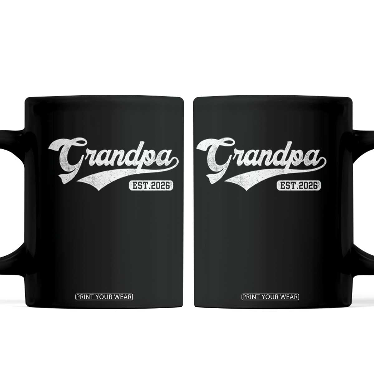 Grandpa Est 2026 Coffee Mug New Grandpa Paternity Father's Day TS11 Black Print Your Wear