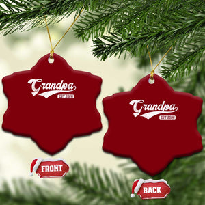 Grandpa Est 2026 Ceramic Ornament New Grandpa Paternity Father's Day TS11 Print Your Wear
