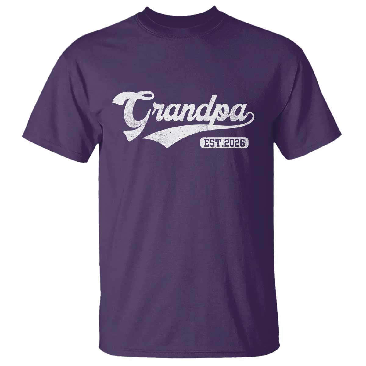 Grandpa Est 2026 T Shirt New Grandpa Paternity Father's Day TS11 Purple Print Your Wear