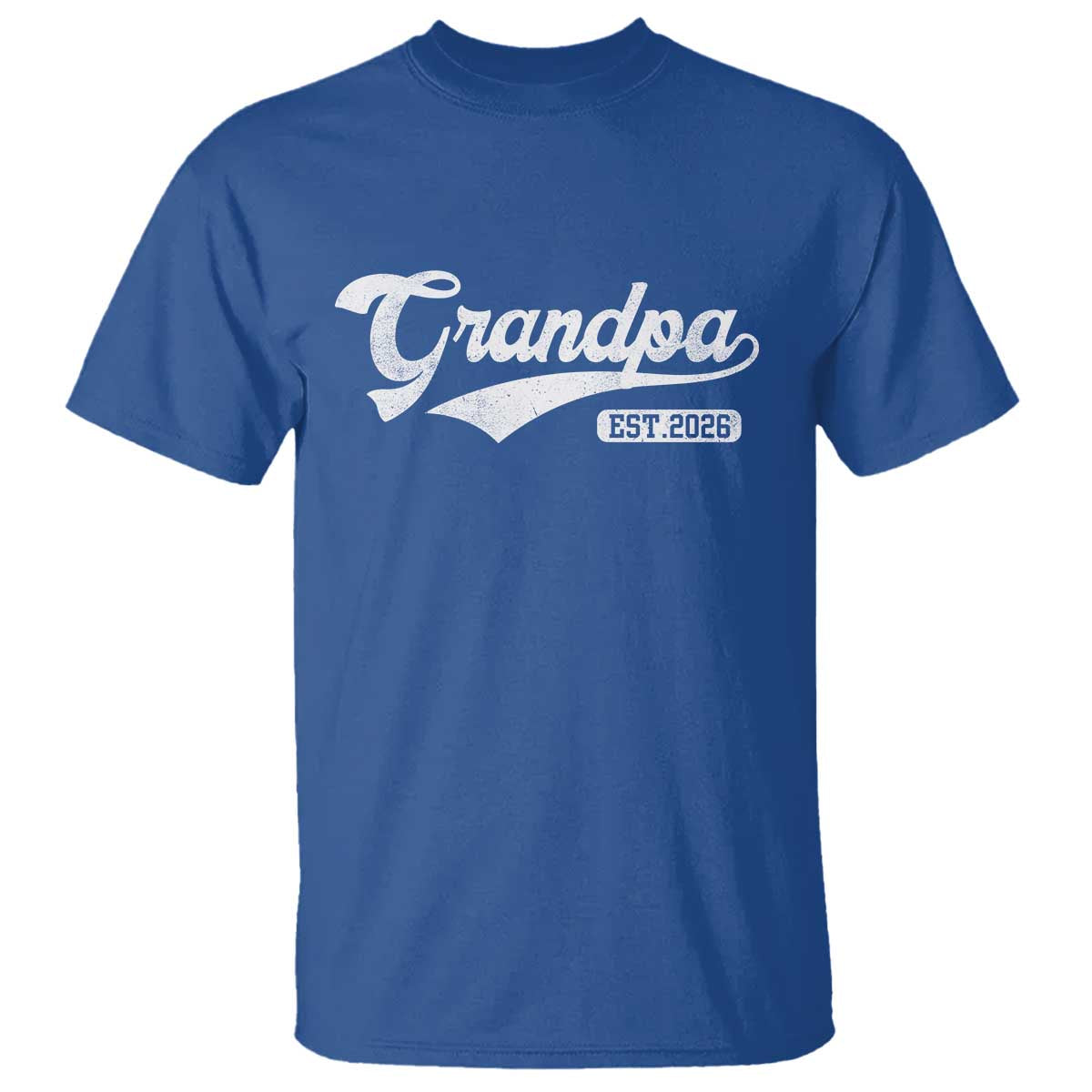 Grandpa Est 2026 T Shirt New Grandpa Paternity Father's Day TS11 Royal Blue Print Your Wear