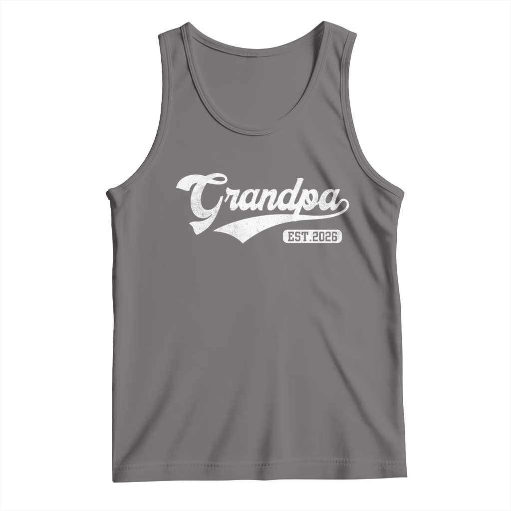 Grandpa Est 2026 Tank Top New Grandpa Paternity Father's Day TS11 Deep Heather Print Your Wear