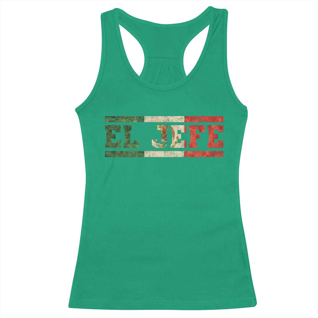 El Jefe Racerback Tank Top Funny Mexican Boss Spanish Slang TS11 Irish Green Print Your Wear