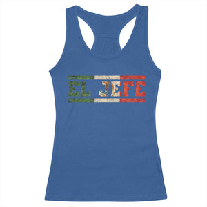 El Jefe Racerback Tank Top Funny Mexican Boss Spanish Slang TS11 Royal Blue Print Your Wear