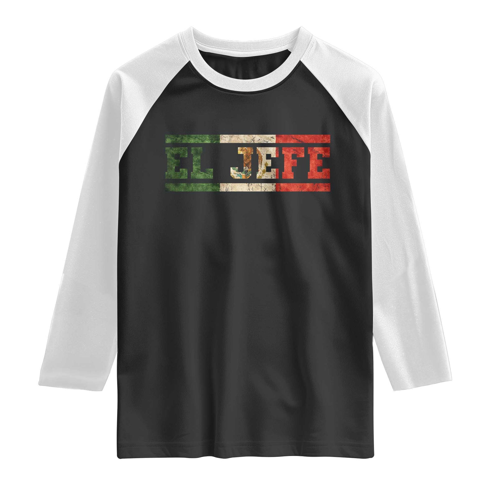 El Jefe Raglan Shirt Funny Mexican Boss Spanish Slang TS11 Black White Print Your Wear