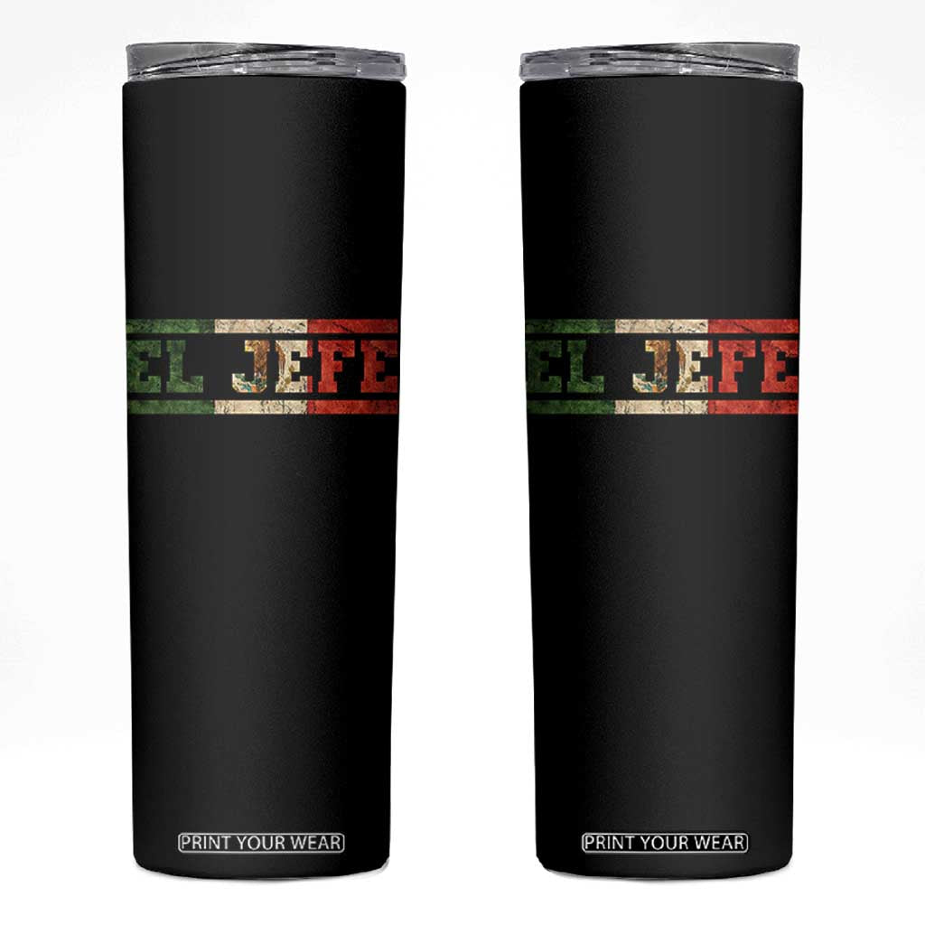 El Jefe Skinny Tumbler Funny Mexican Boss Spanish Slang TS11 Black Print Your Wear