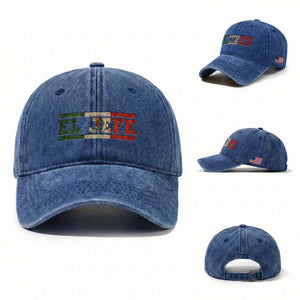 El Jefe Washed Cotton Baseball Cap Funny Mexican Boss Spanish Slang TS11 Washed Cap Universal Fit Royal Blue Print Your Wear