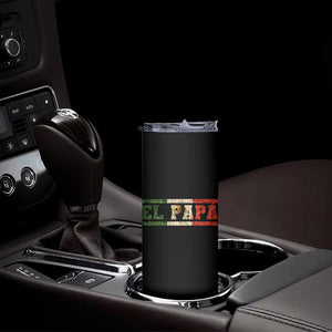 El Papa Funny Mexican Dad Skinny Tumbler Mexico Vintage Flag Father's Day TS11 Print Your Wear