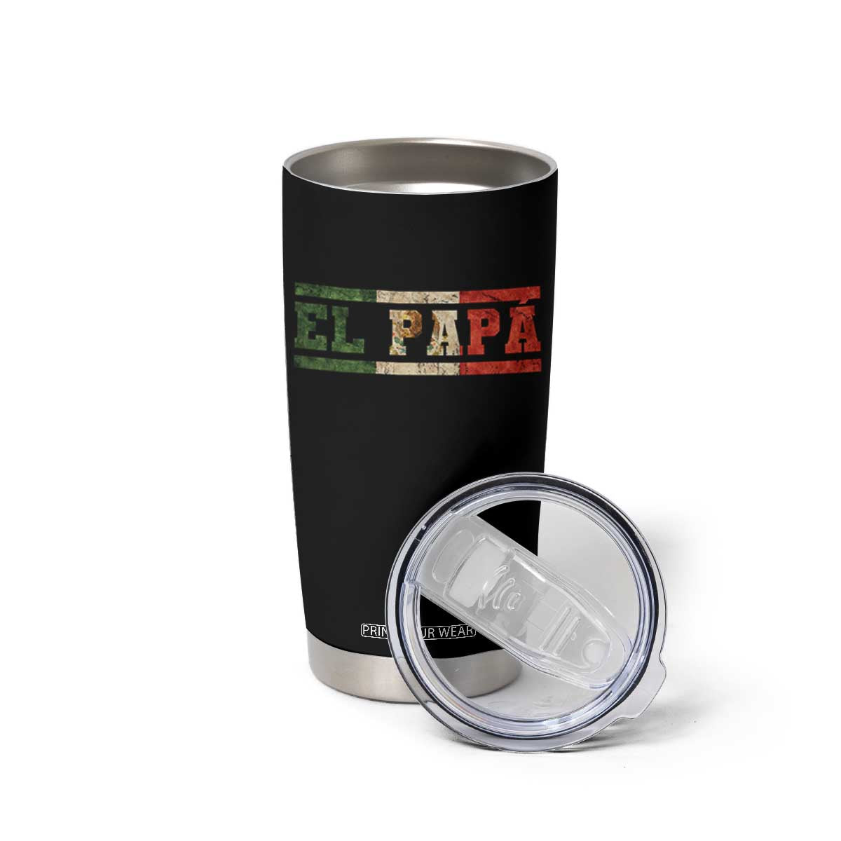 El Papa Funny Mexican Dad Tumbler Cup Mexico Vintage Flag Father's Day TS11 Print Your Wear