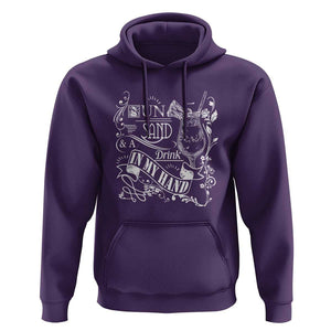 Summer Vacation Hoodie Sun Sand And A Drink In My Hand Pina Colada TS11 Purple Print Your Wear
