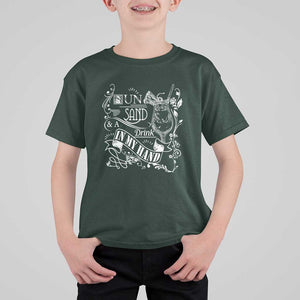 Summer Vacation T Shirt For Kid Sun Sand And A Drink In My Hand Pina Colada TS11 Dark Forest Green Print Your Wear