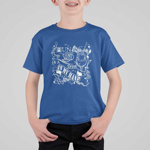 Summer Vacation T Shirt For Kid Sun Sand And A Drink In My Hand Pina Colada TS11 Royal Blue Print Your Wear