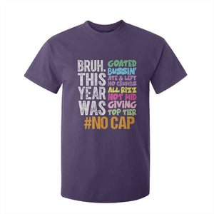 Funny Bruh This Year Was Goated No Cap T Shirt For Kid Last Day Of School TS11 Purple Print Your Wear
