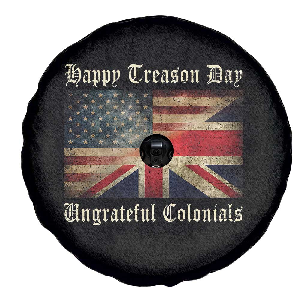 Funny Happy Treason Day Ungrateful Colonials Spare Tire Cover July 4th British Flag TS11 Print Your Wear