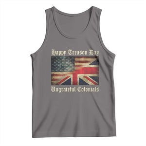 Funny Happy Treason Day Ungrateful Colonials Tank Top July 4th British Flag TS11 Deep Heather Print Your Wear