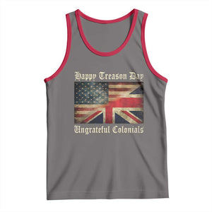 Funny Happy Treason Day Ungrateful Colonials Tank Top July 4th British Flag TS11 Deep Heather Red Print Your Wear