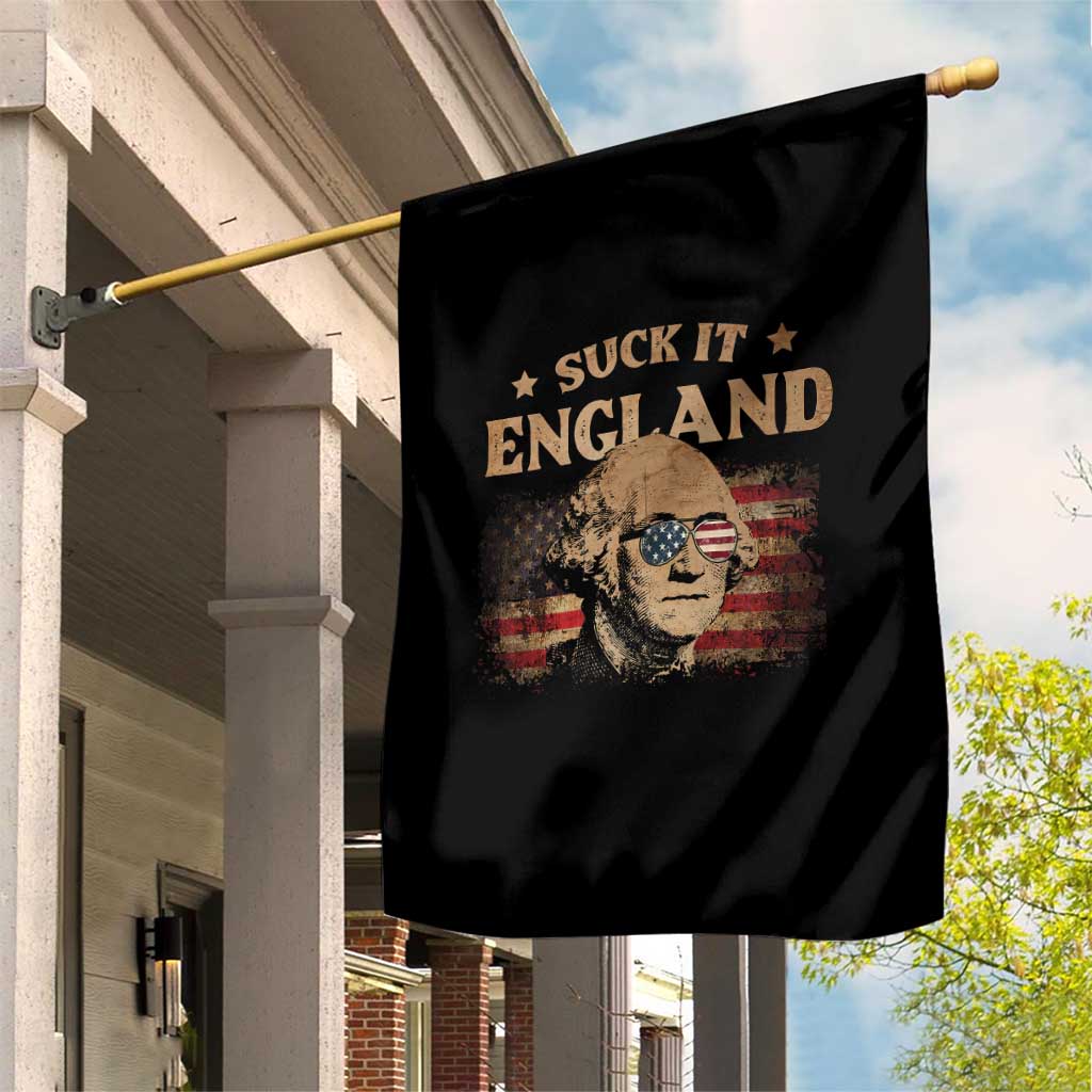 Funny Suck It England Garden Flag 4th of July George Washington 1776 TS11 Print Your Wear