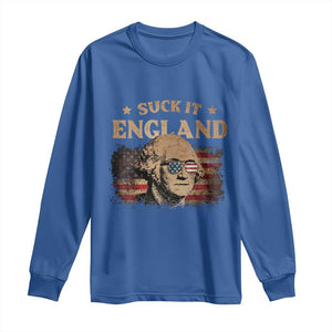 Funny Suck It England Long Sleeve Shirt 4th of July George Washington 1776 TS11 Royal Blue Print Your Wear