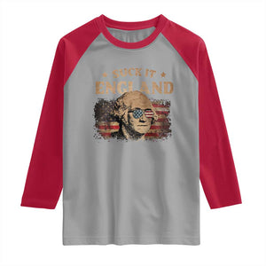 Funny Suck It England Raglan Shirt 4th of July George Washington 1776 TS11 Sport Gray Red Print Your Wear