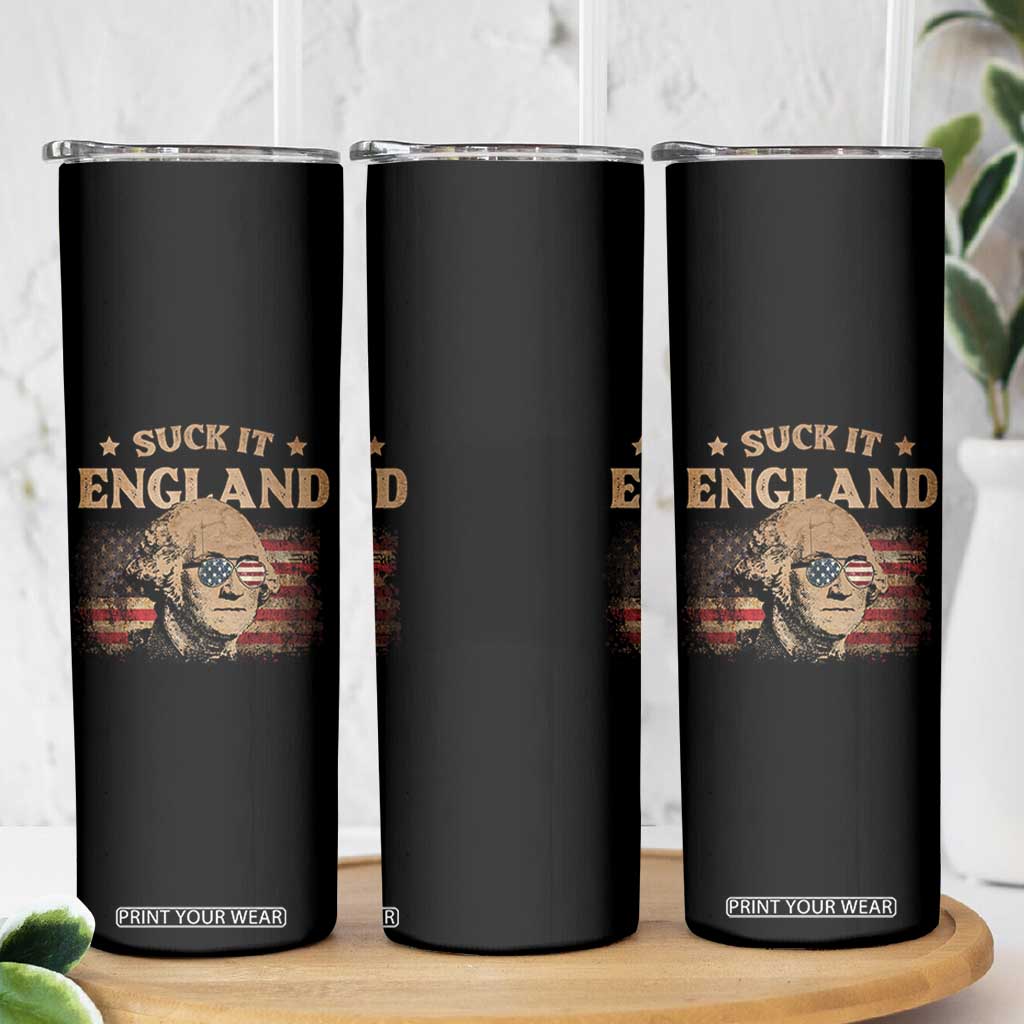 Funny Suck It England Skinny Tumbler 4th of July George Washington 1776 TS11 Print Your Wear